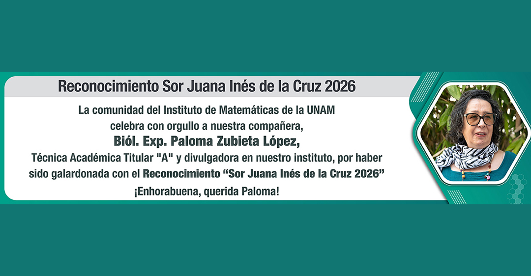 Reconocimiento Sor Juana Inés de la Cruz 2026 para Paloma Zubieta López
