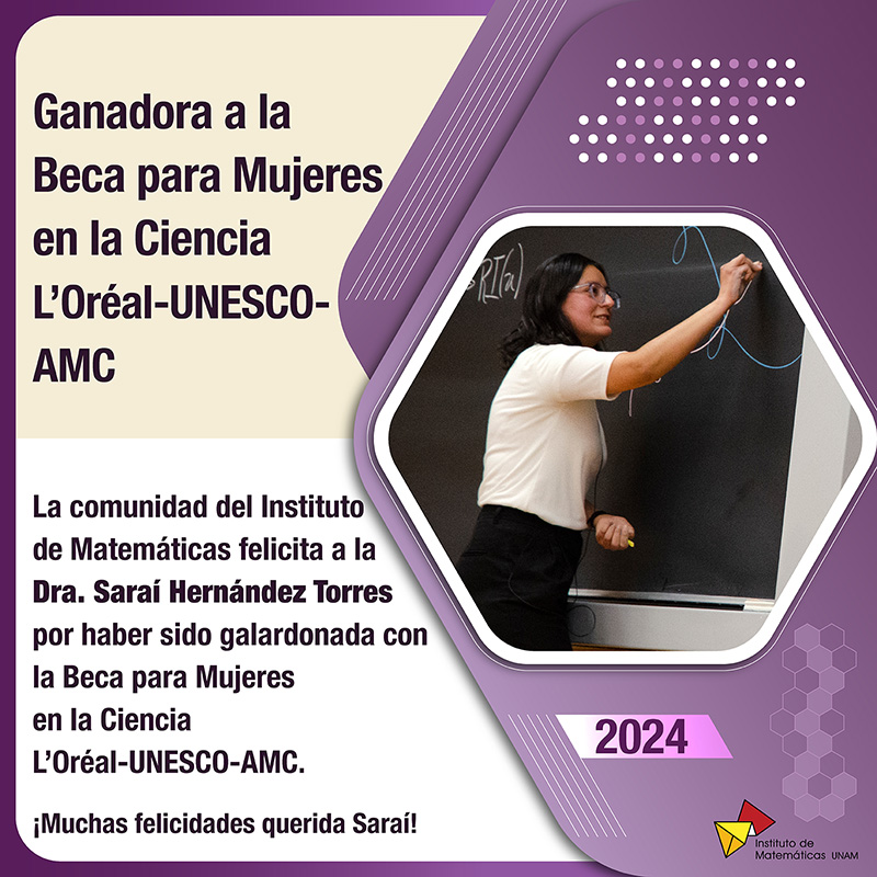 Saraí Hernández gana la beca para Mujeres en la Ciencia L´Oréal-UNESCO-AMC