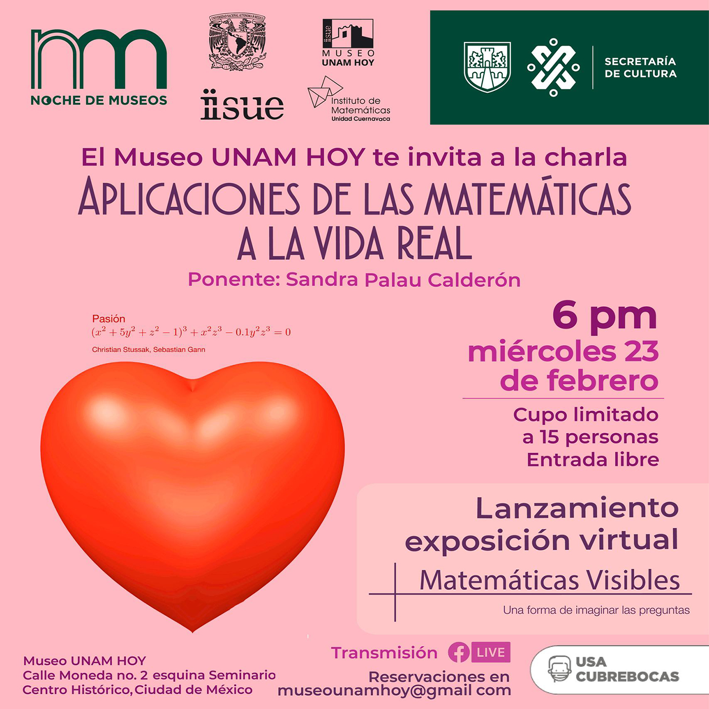 Matemáticas Visibles - lanzamiento exposición virtual - 23 de febrero de 2022