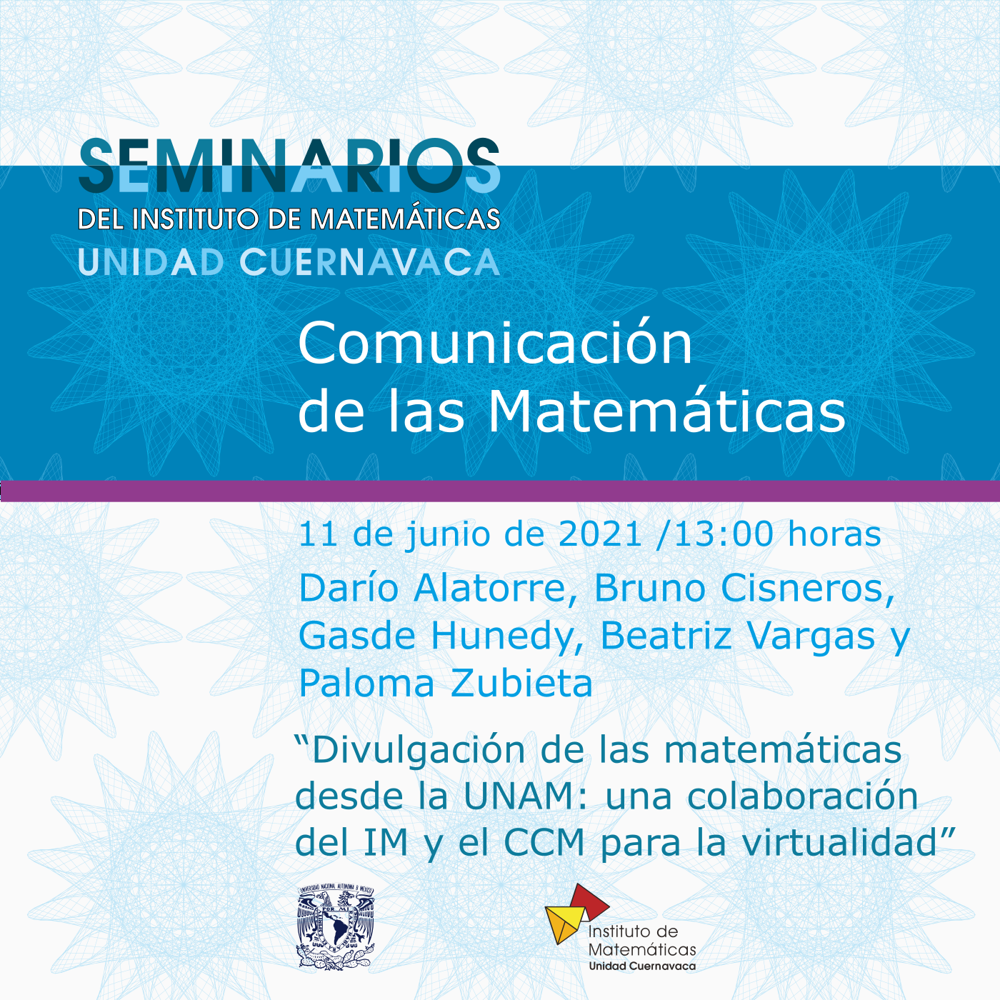 Seminario Comunicación de las Matemáticas - 11 de junio
