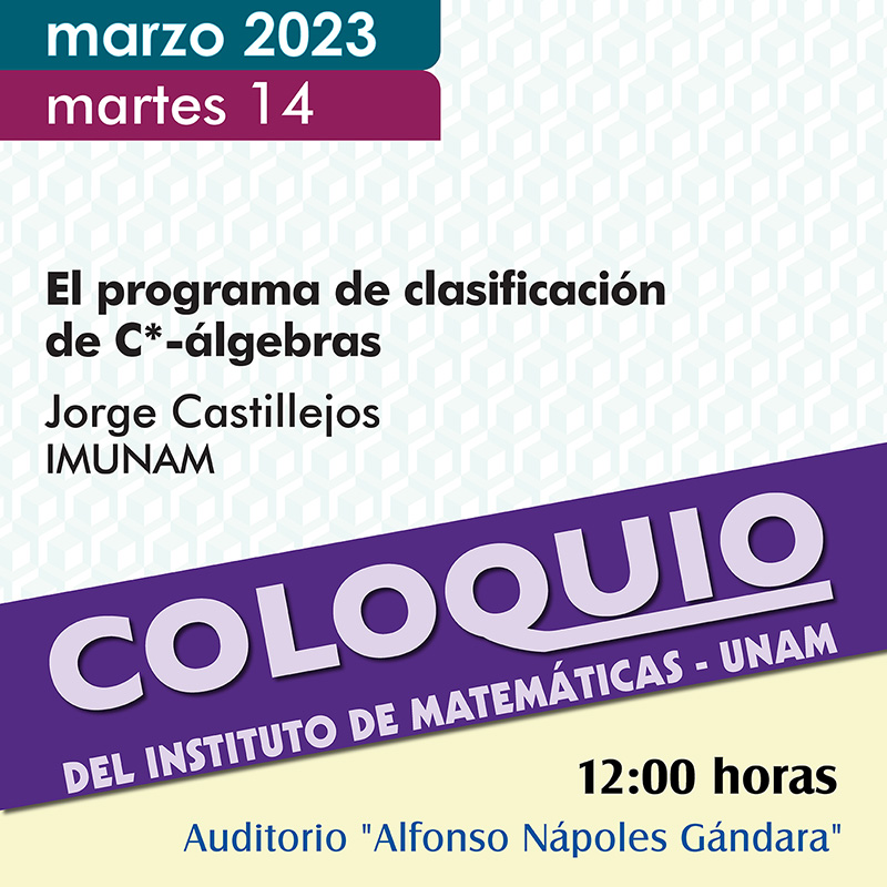 Coloquio del IMUNAM - C. U. - 14 marzo 2023