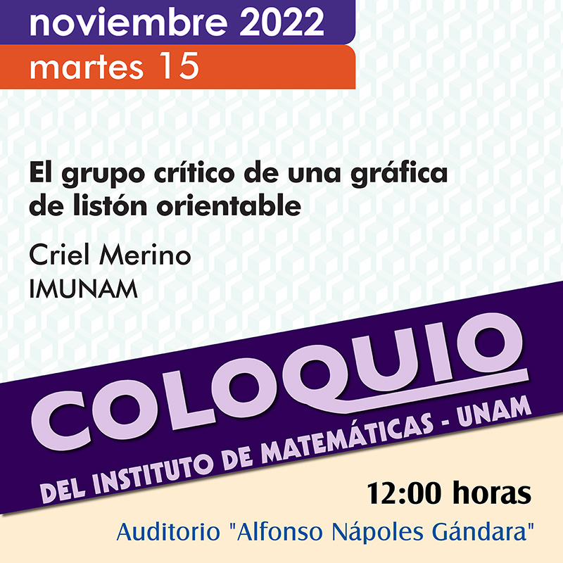 Coloquio del IMUNAM - C.U.