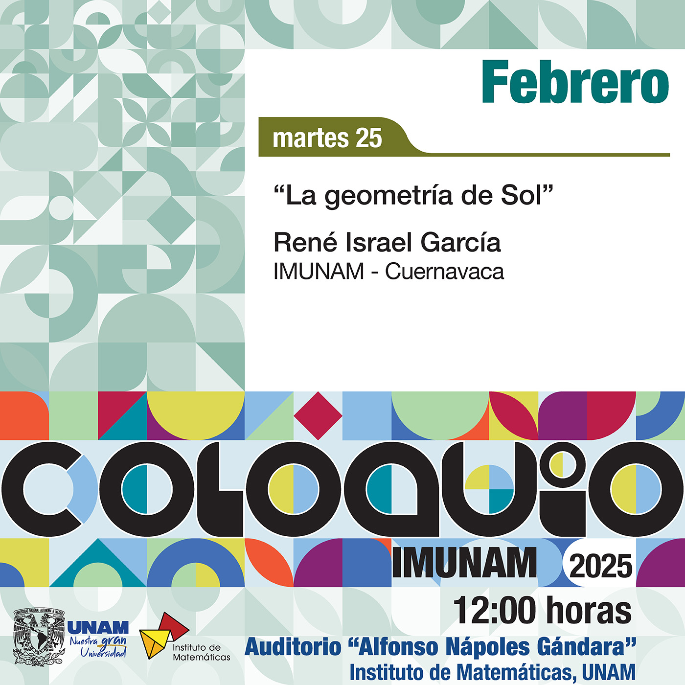 Coloquio del IMUNAM - C. U. febrero 2025