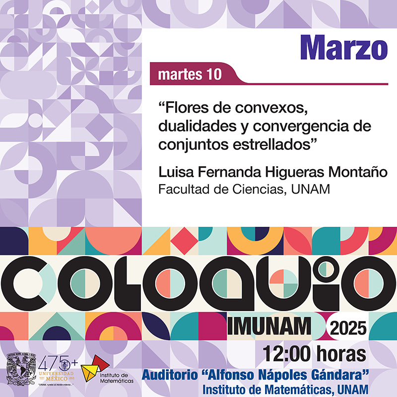 Coloquio del IMUNAM - C. U., marzo 2026