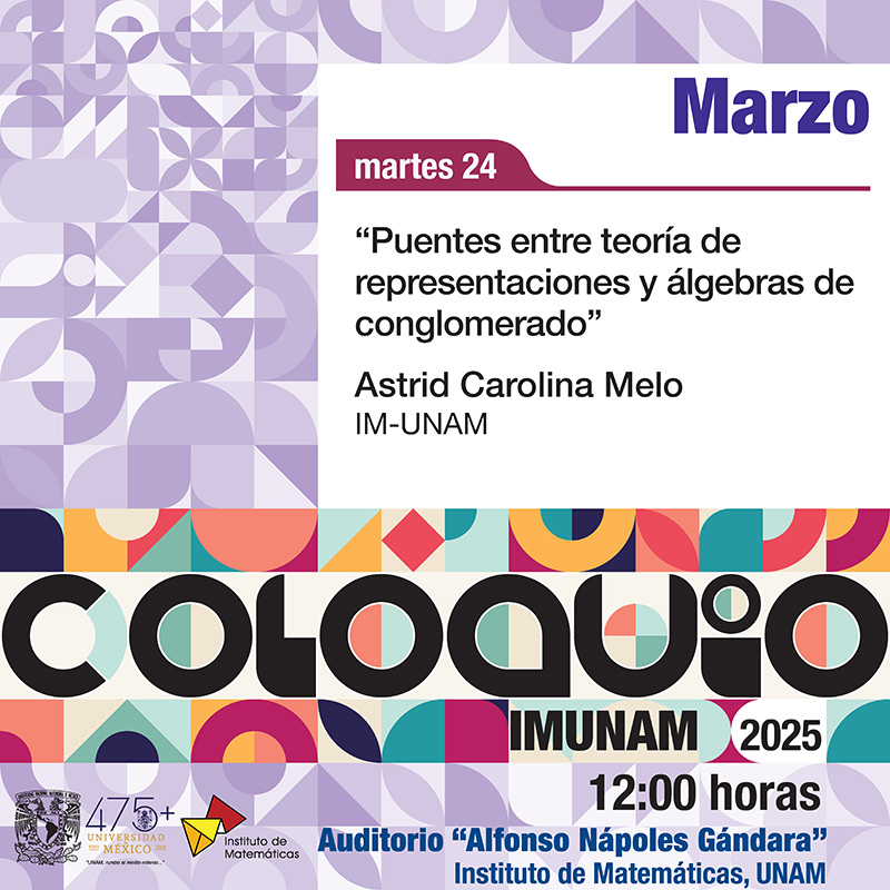 Coloquio del IMUNAM - C. U., marzo 2026
