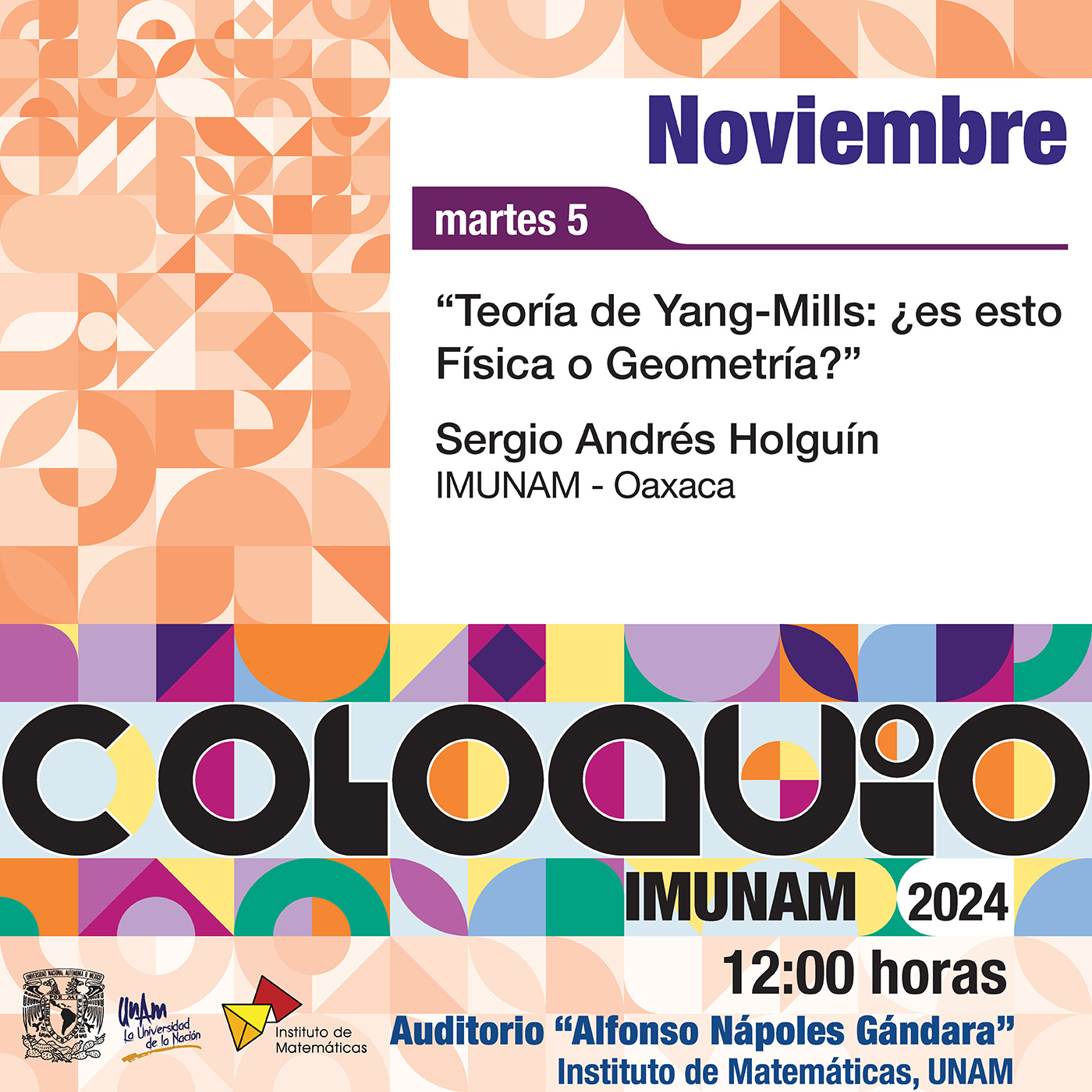 Coloquio del IMUNAM - C. U. noviembre 2024