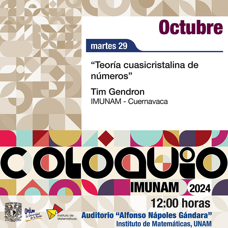 Coloquio del IMUNAM - C. U. octubre 2024