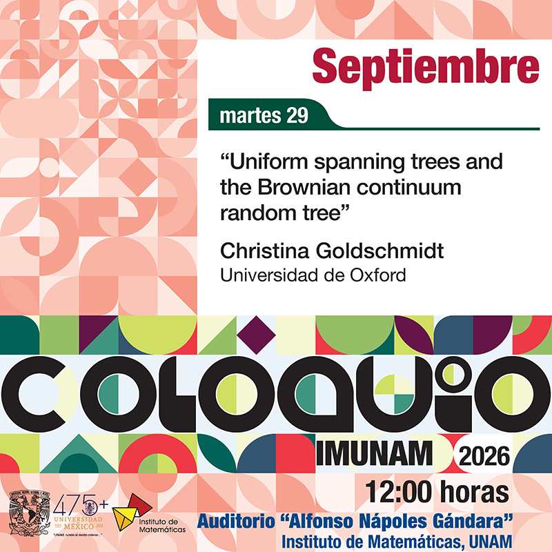 Coloquio del IMUNAM - C. U., septiembre 2026