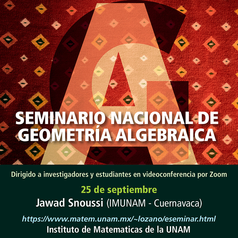 Seminario Nacional de Geometría Algebraica en línea