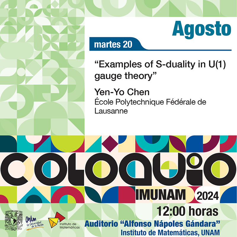 Coloquio del IMUNAM - C. U. agosto 2024