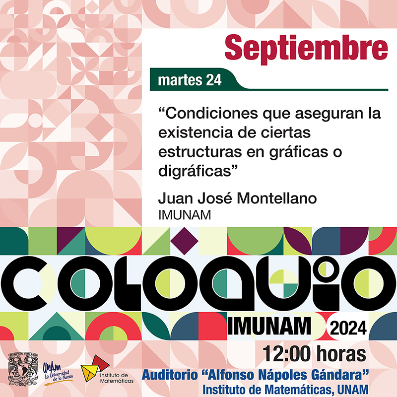 Coloquio del IMUNAM - C. U. septiembre 2024