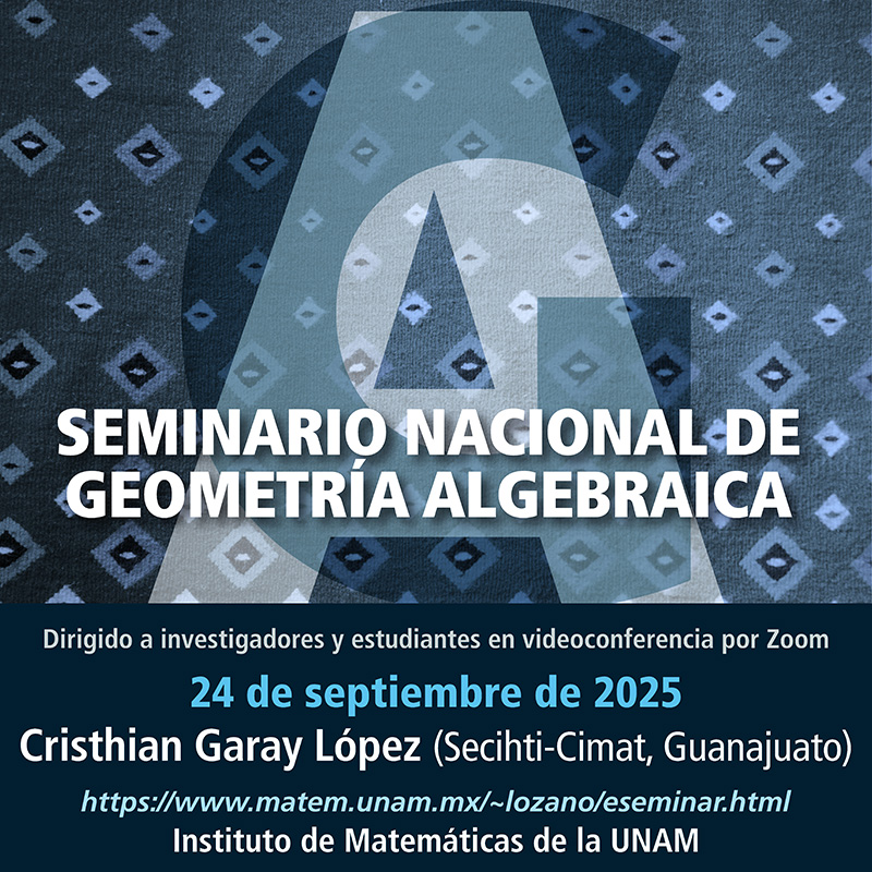 Seminario Nacional de Geometría Algebraica en línea
