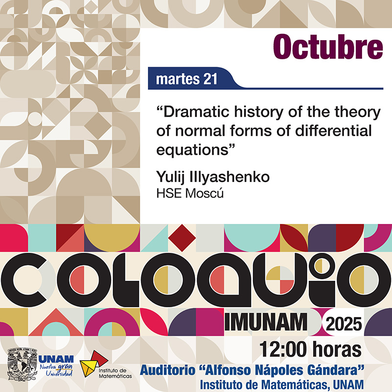 Coloquio del IMUNAM - C. U., octubre 2025