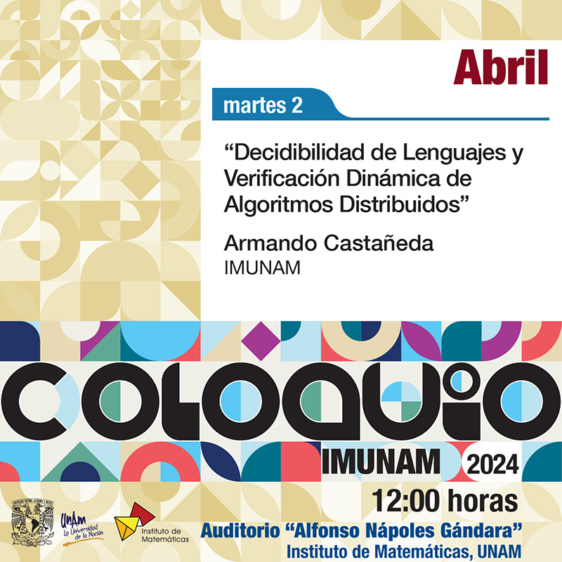 Coloquio del IMUNAM - C. U. abril 2024