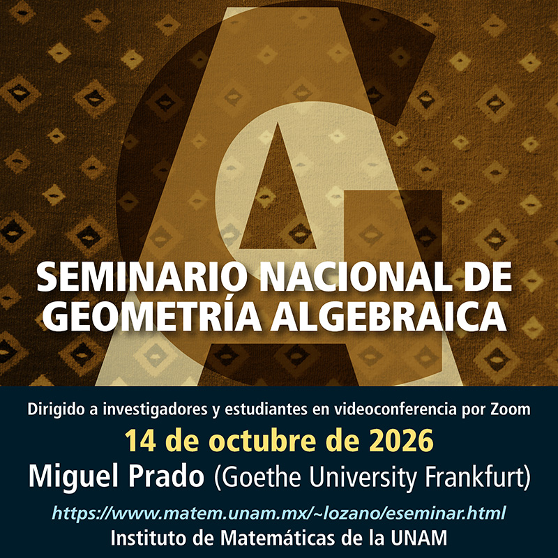 Seminario Nacional de Geometría Algebraica en línea