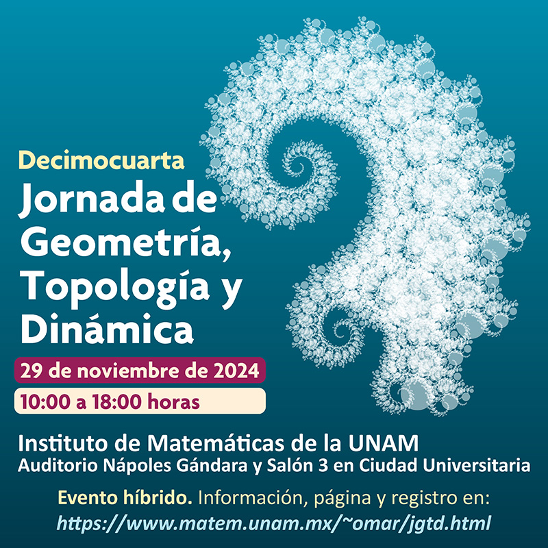 Decimocuarta Jornada de Geometría, Topología y Dinámica