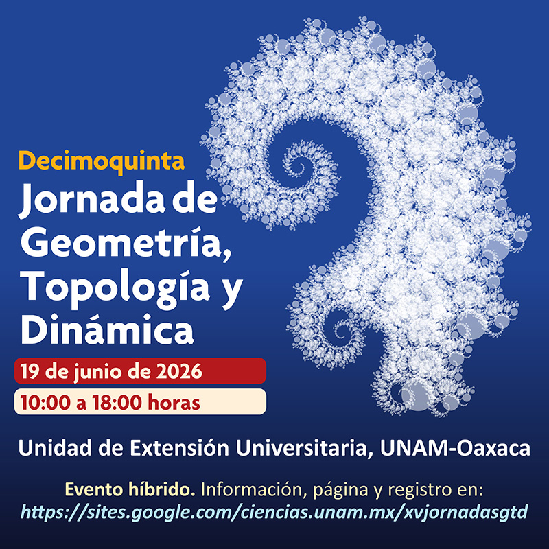 Decimoquinta Jornada de Geometría, Topología y Dinámica