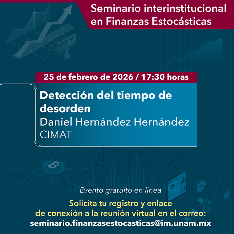 Detección del tiempo de desorden - Seminario interinstitucional en Finanzas Estocásticas