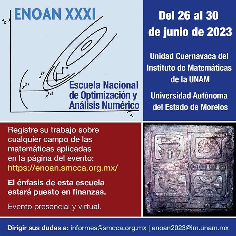 Escuela Nacional de Optimización y Análisis Numérico (ENOAN XXXI)