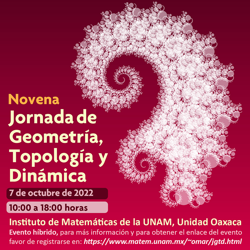 Novena Jornada de Geometría, Topología y Dinámica