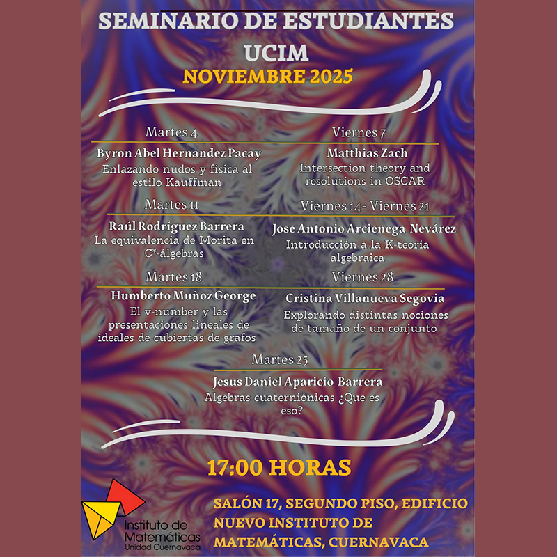 Seminario de estudiantes, IMUNAM, Cuernavaca