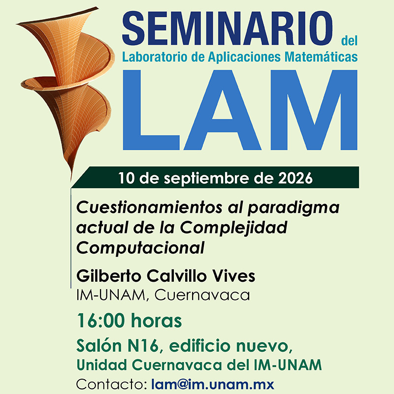 Seminario del Laboratorio de Aplicaciones Matemáticas (LAM)