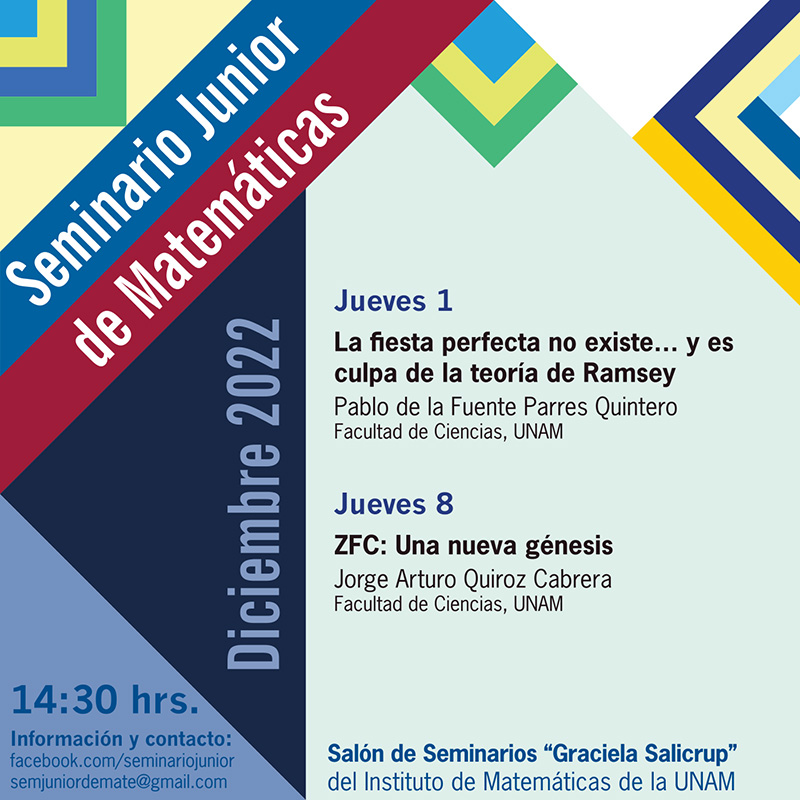 Seminario Junior de Matemáticas: diciembre 2022