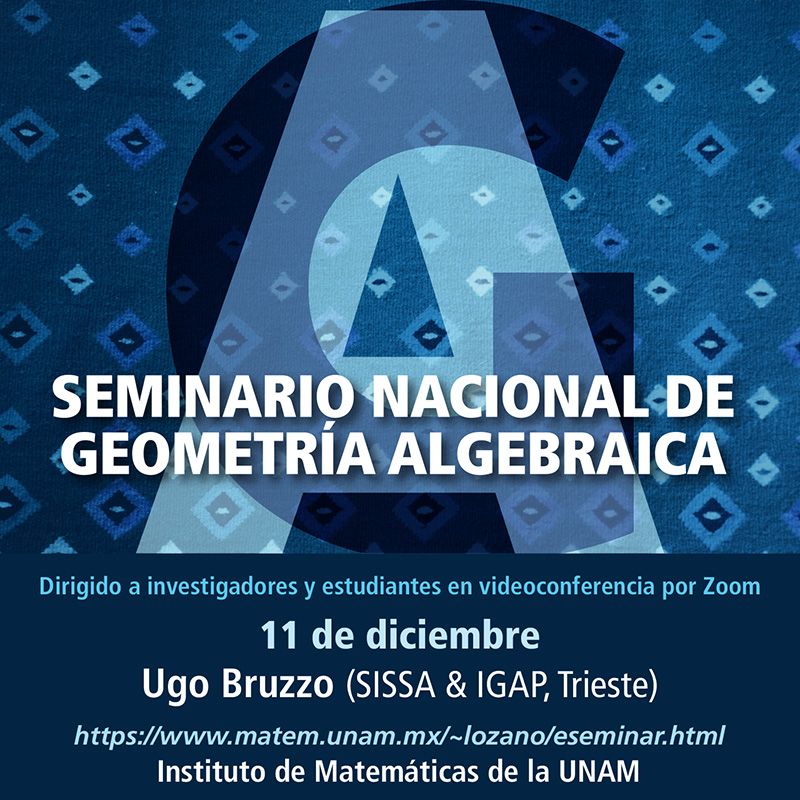 Seminario Nacional de Geometría Algebraica en línea