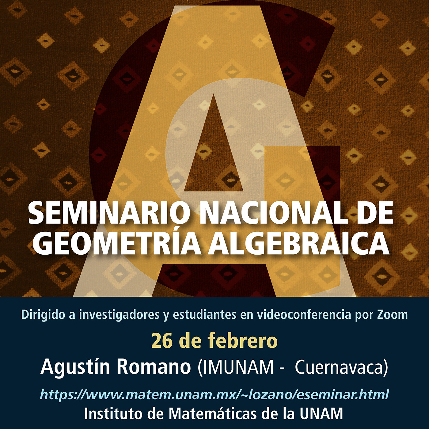 Seminario Nacional de Geometría Algebraica en línea