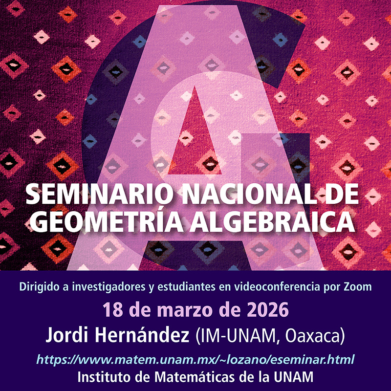 Seminario Nacional de Geometría Algebraica en línea