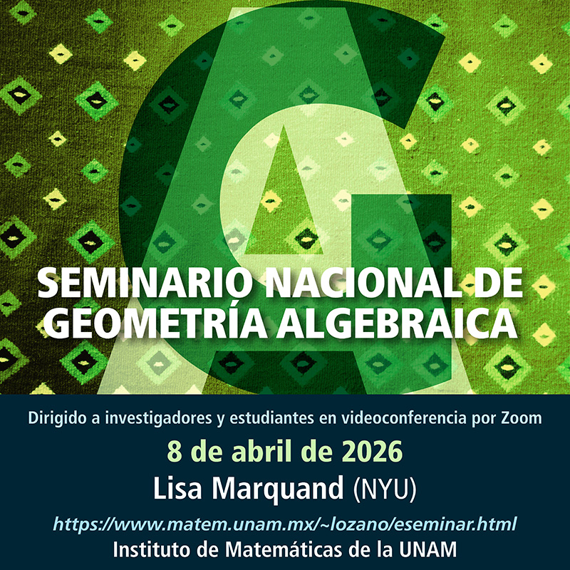 Seminario Nacional de Geometría Algebraica en línea