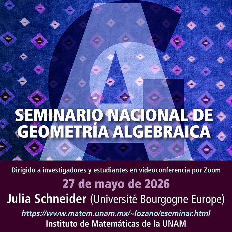 Seminario Nacional de Geometría Algebraica en línea