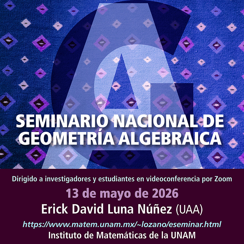 Seminario Nacional de Geometría Algebraica en línea