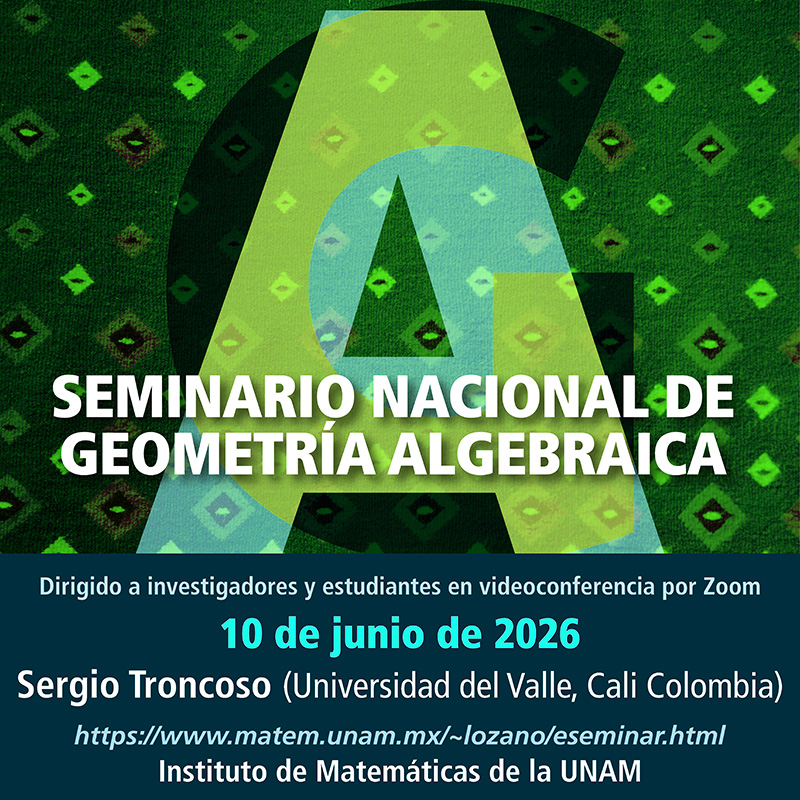Seminario Nacional de Geometría Algebraica en línea
