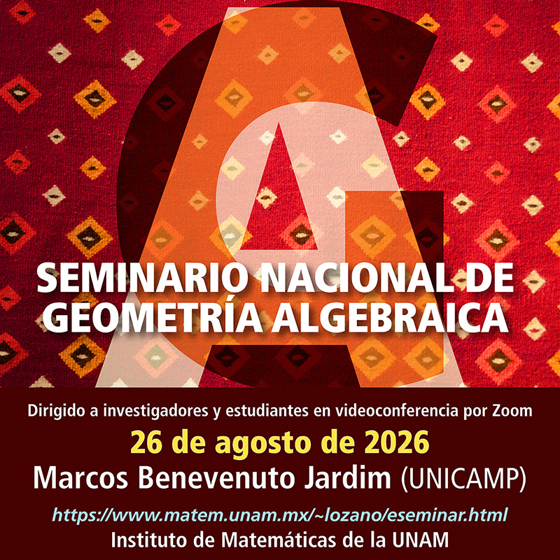 Seminario Nacional de Geometría Algebraica en línea