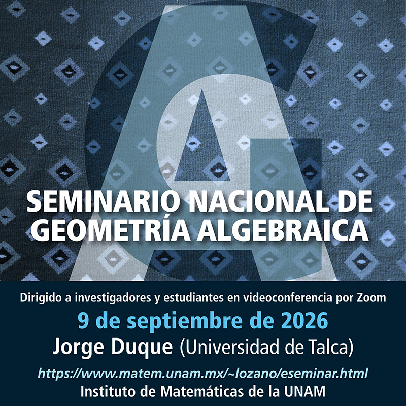 Seminario Nacional de Geometría Algebraica en línea