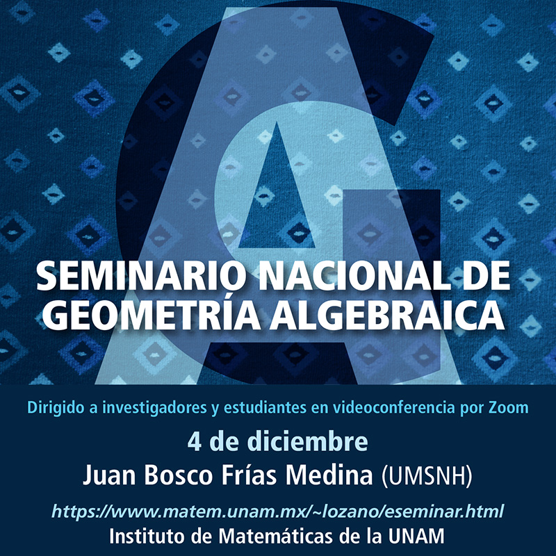 Seminario Nacional de Geometría Algebraica en línea