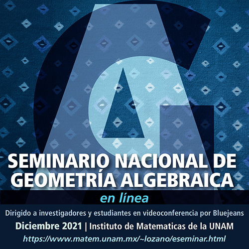 Seminario Nacional de Geometría Algebraica en línea: diciembre