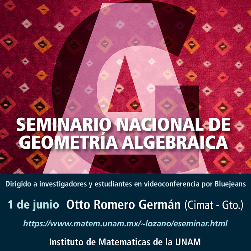 Seminario Nacional de Geometría Algebraica en línea: junio
