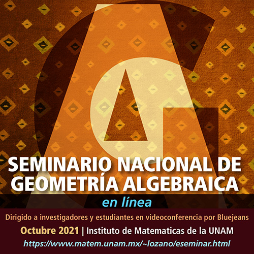 Seminario Nacional de Geometría Algebraica en línea: octubre
