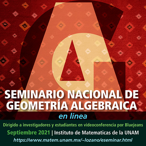 Seminario Nacional de Geometría Algebraica en línea: septiembre