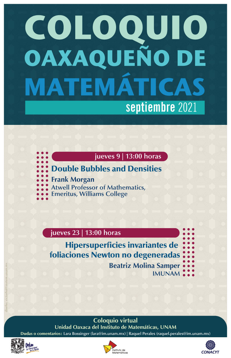 Coloquio Oaxaqueño de Matemáticas, septiembre 2021