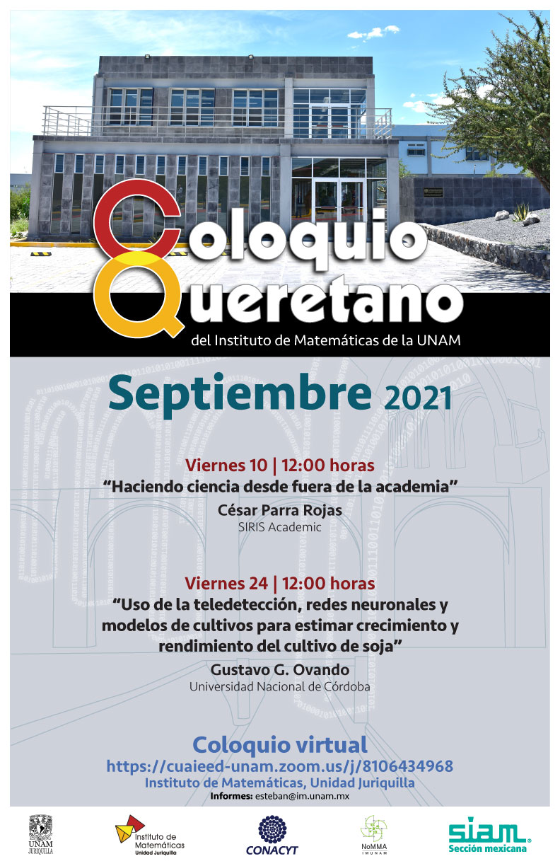 Coloquio Queretano del IMUNAM - Juriquilla, septiembre 2021