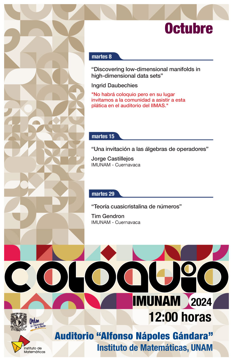 Coloquio del IMUNAM - C. U. octubre 2024