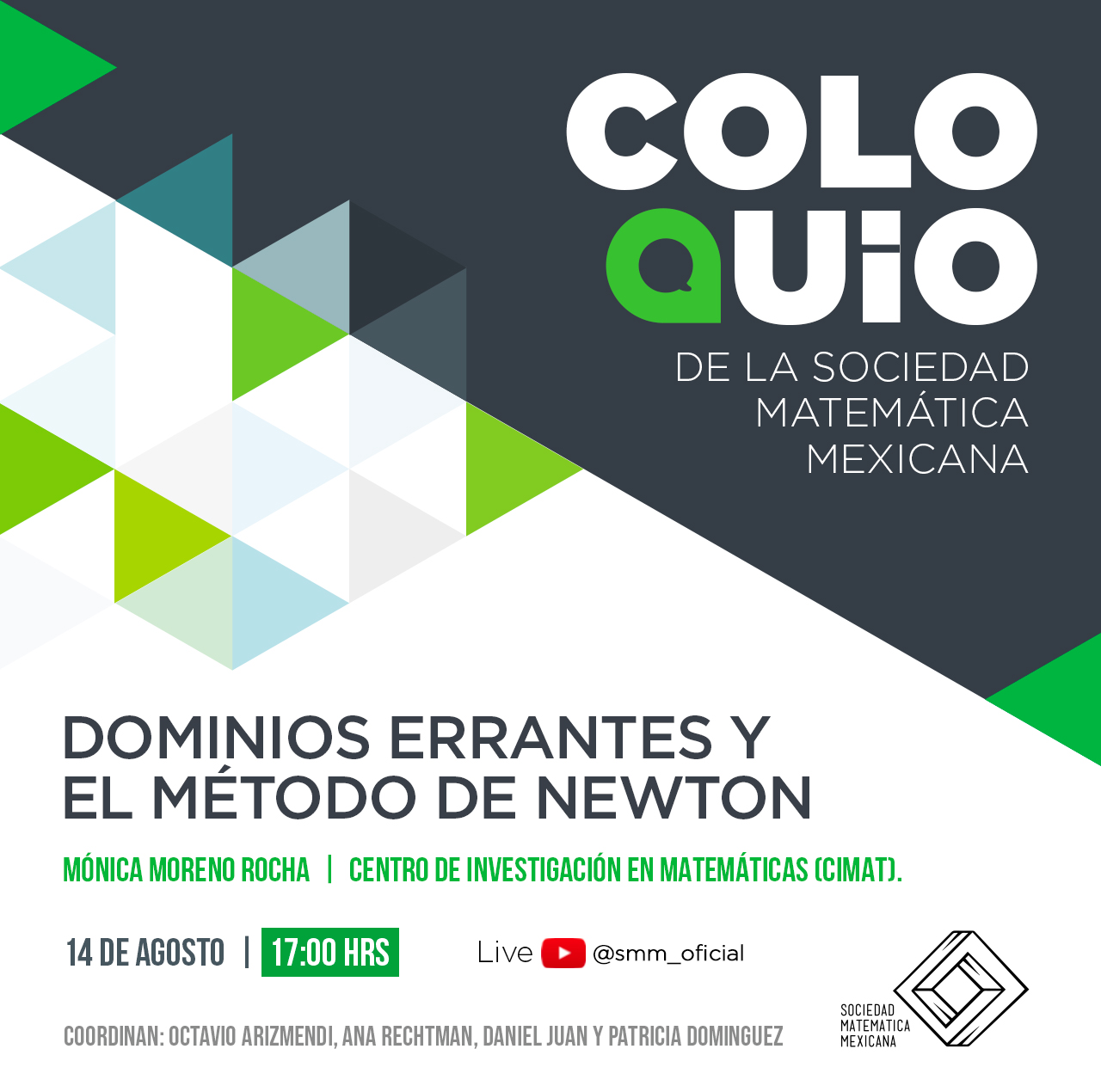 Dominios errantes y el método de Newton - Proyección del Coloquio de la SMM
