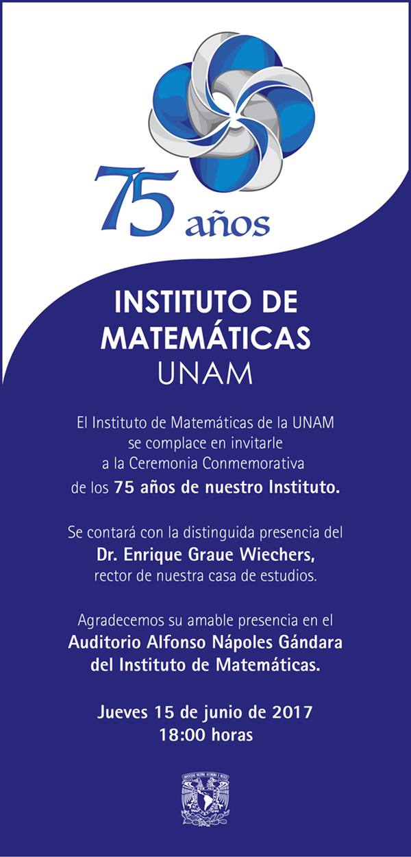 Ceremonia Conmemorativa de los 75 años del Instituto de Matemáticas