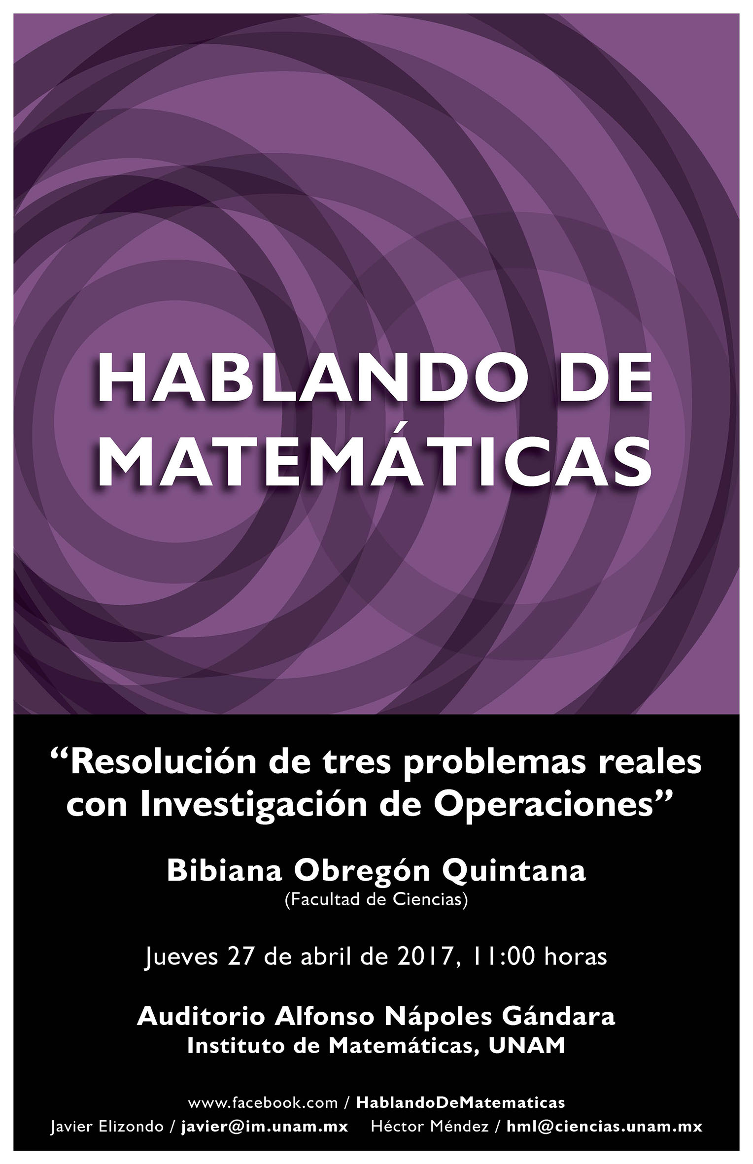 Hablando de Matemáticas: Bibiana Obregón Quintana, Facultad de Ciencias, UNAM