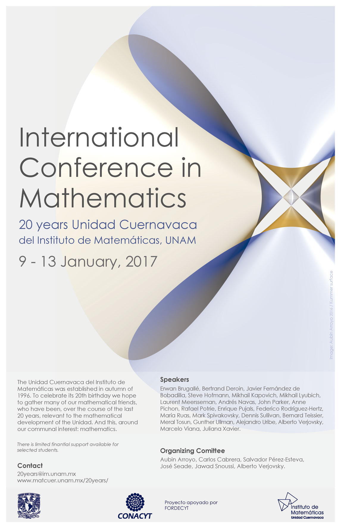International Conference in Mathematics. 20 años Unidad Cuernavaca del Instituto de Matemáticas 