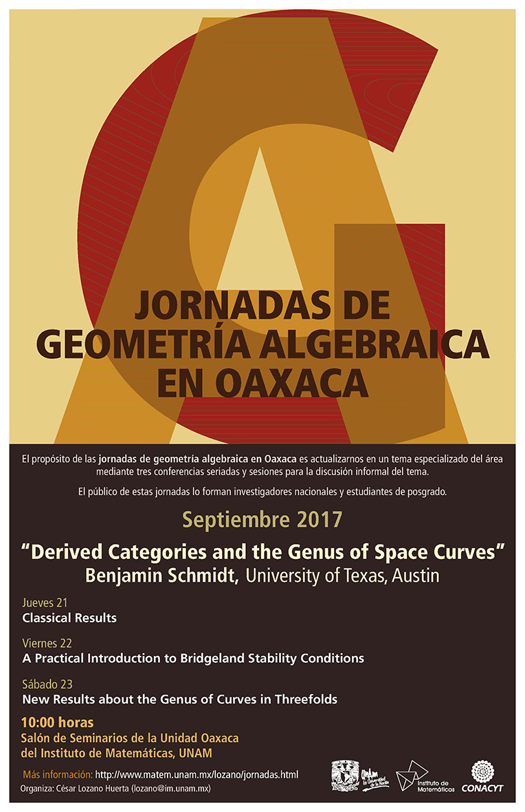 Jornadas de geometría algebraica en Oaxaca