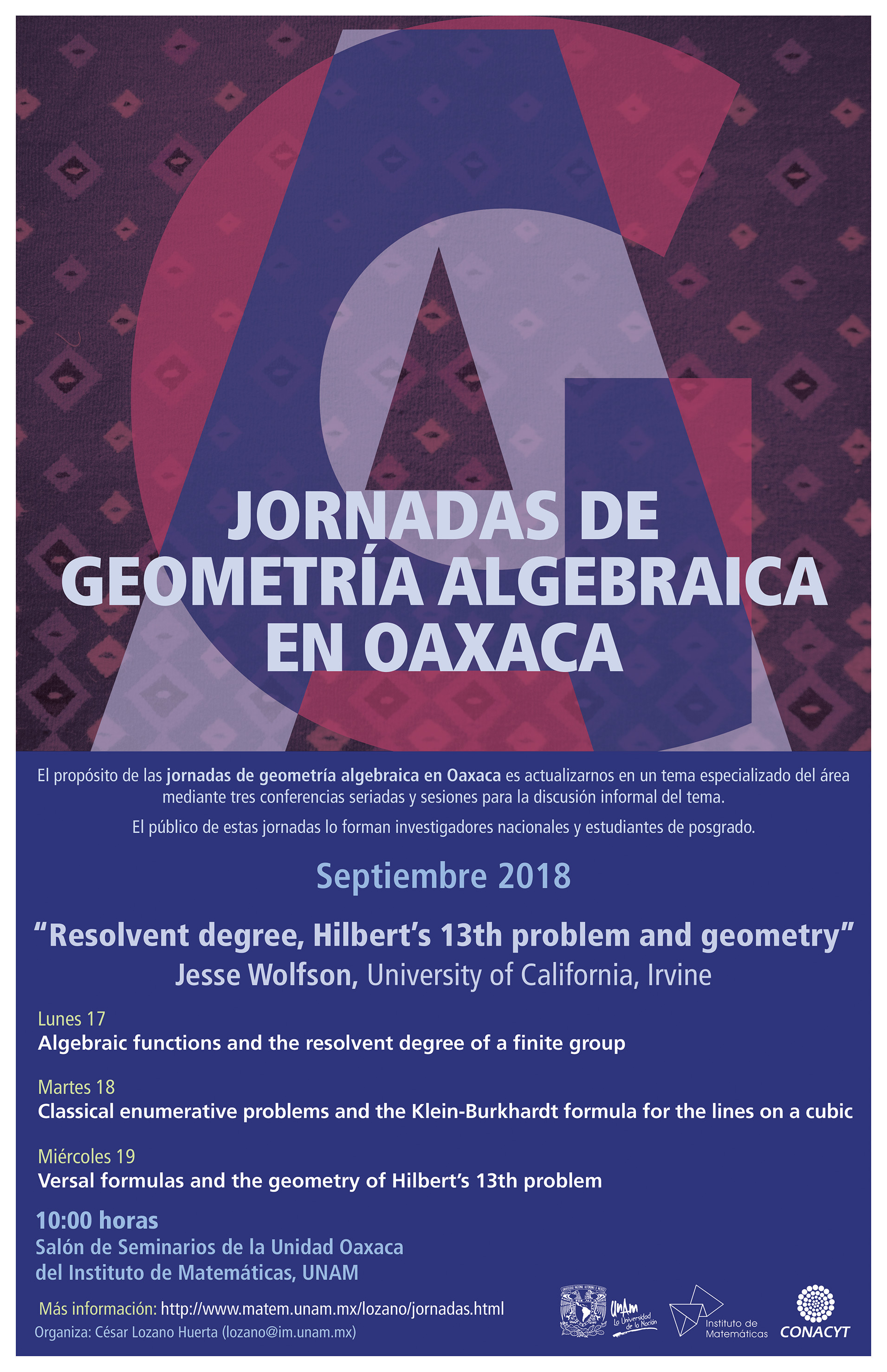Jornadas de geometría algebraica en Oaxaca 